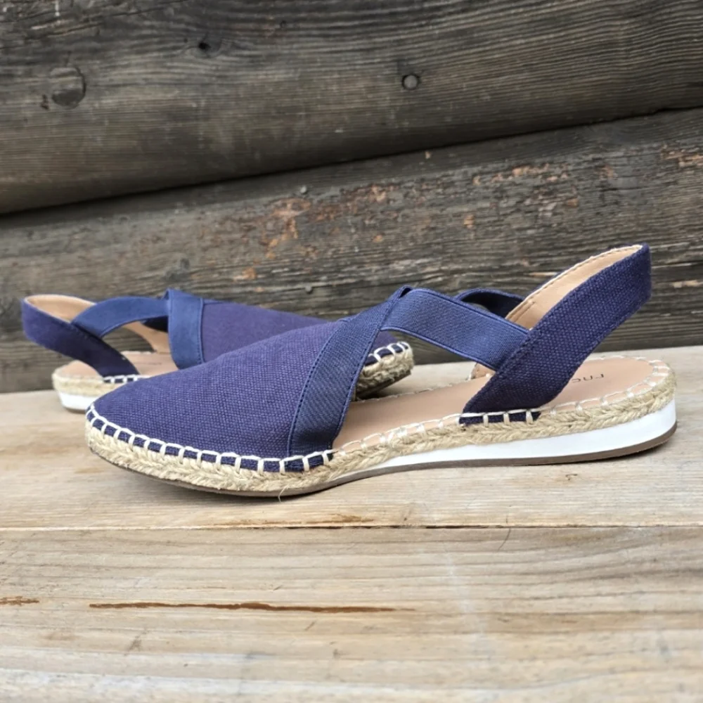 Lucky Brand Rifka Coastal Boho Slingback Espadrille Flats. Women's Size 8M